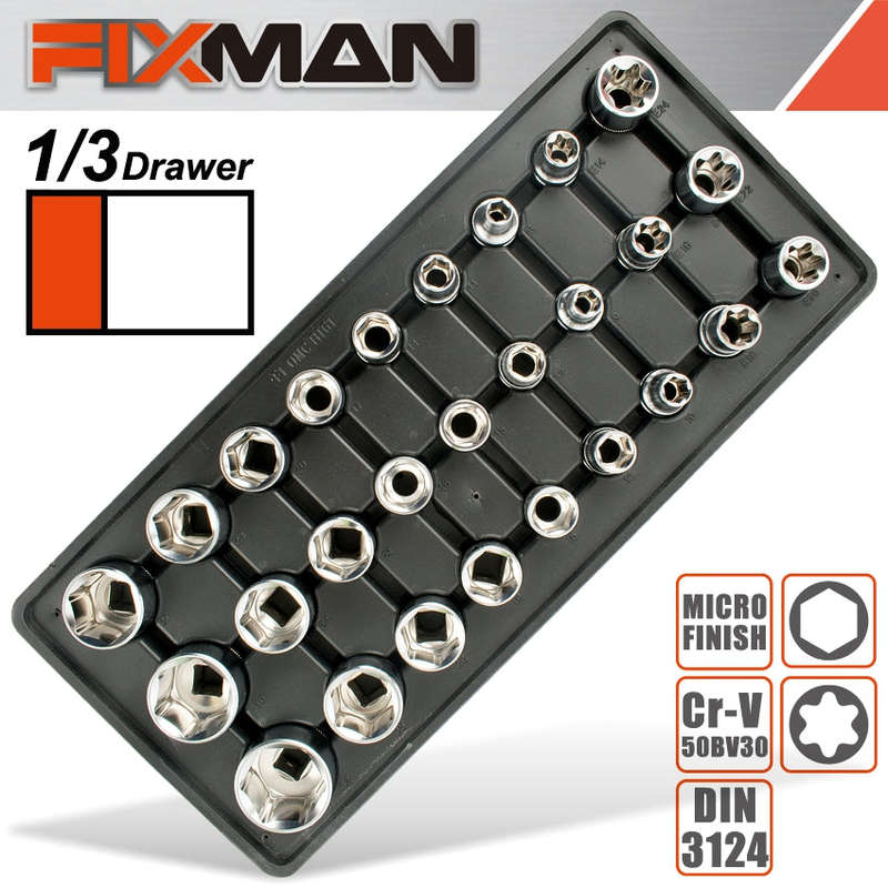 Fixman 27-Pc 1/2' Dr.Sockets - DEFAULT TITLE