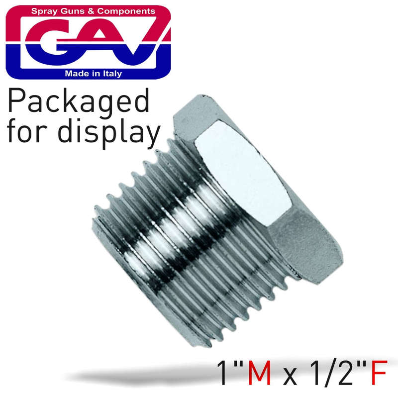 Taper Reducer Bush 1 M X1/2 F Packaged - DEFAULT TITLE