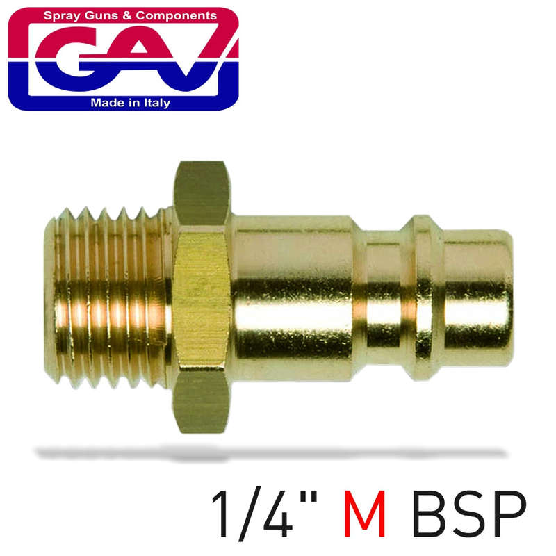 Gav Connector Brass 1/4'M - DEFAULT TITLE