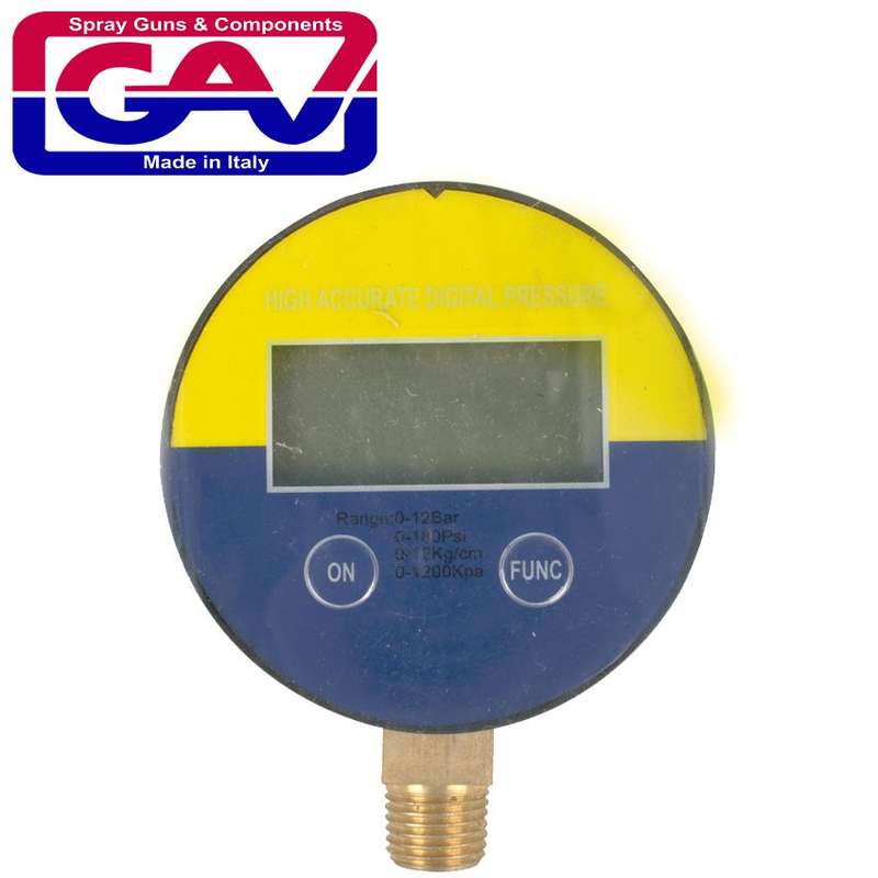 Pressure Gauge 63Mm 1/4 Lower Digital Packaged - DEFAULT TITLE