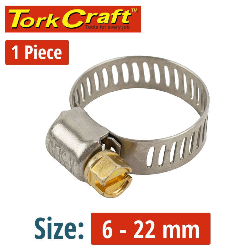 Tork Craft Hose Clamp 6-22Mm Each Gm6 - DEFAULT TITLE