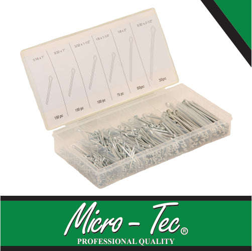 Micro-Tec Split Pin (Cott) Assortment 555Pc
