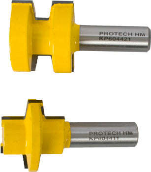 Pro-Tech Glue Joint Set 38Mm X 28Mm 2 Piece Set 1/2' Shank - DEFAULT TITLE