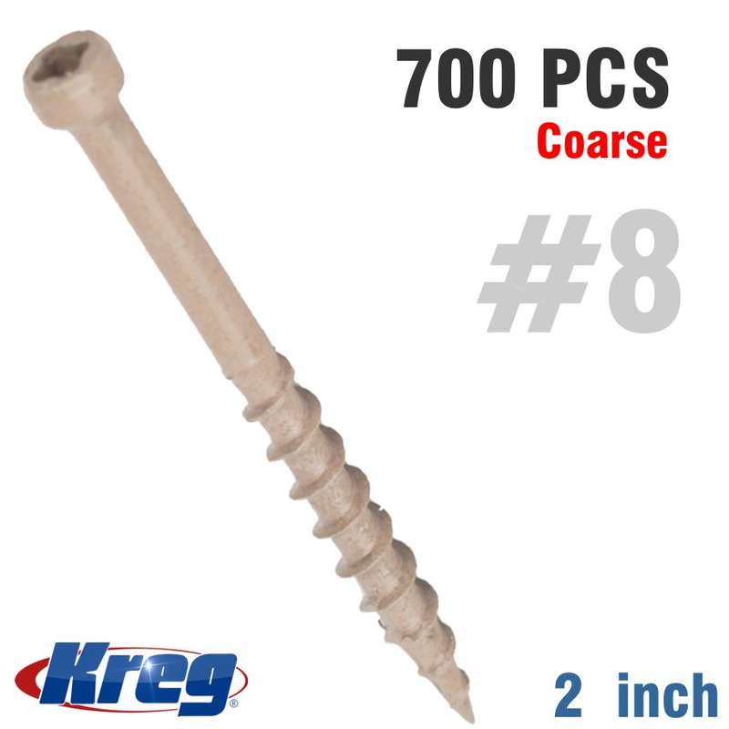 Kreg Protec-Kote Deck Screws 2' #8 Coarse Pan Head 700Ct - DEFAULT TITLE