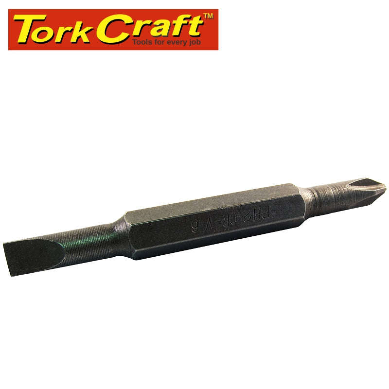 Tork Craft Replacement Bit 75Mm Double Ended 8Mm.Sl6Mm/Ph2 For Kt2677 - DEFAULT TITLE