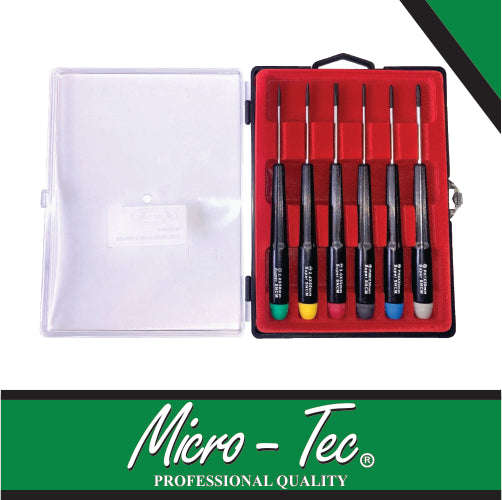 Micro-Tec Screwdriver Set Precision 6 Pc