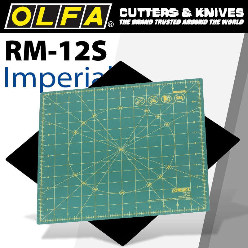 Olfa Rotating Mat Inches Grid 12 X 12 300 X 300Mm - DEFAULT TITLE