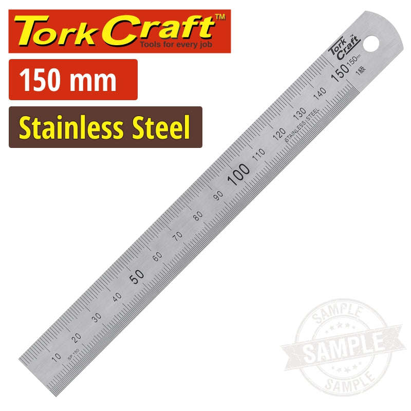 Tork Craft Stainless Steel Ruler 150 X 19 X 0.8Mm - DEFAULT TITLE