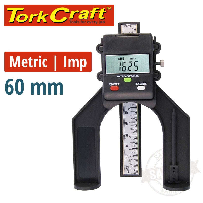 Tork Craft Digital Depth Gauge 60Mm - DEFAULT TITLE