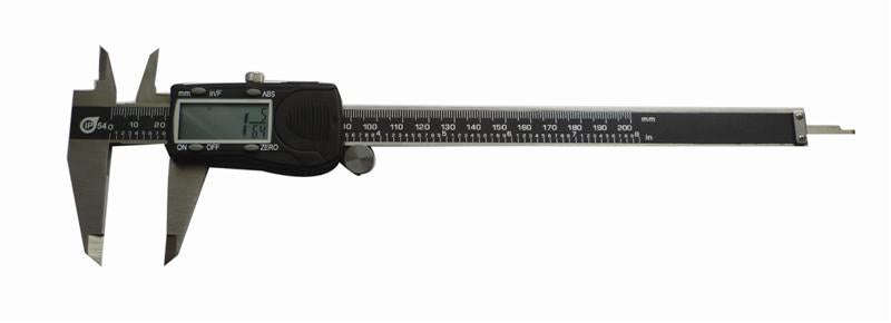 Tork Craft Vernier Digital Frac. 200Mm S/Steel 0.01Mm Acc. Abs Func. Ip54 - DEFAULT TITLE