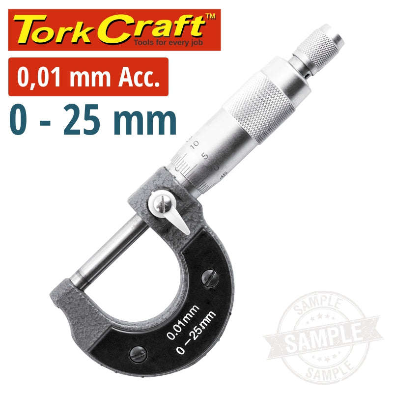 Tork Craft Micrometer 0-25Mm Manual - DEFAULT TITLE