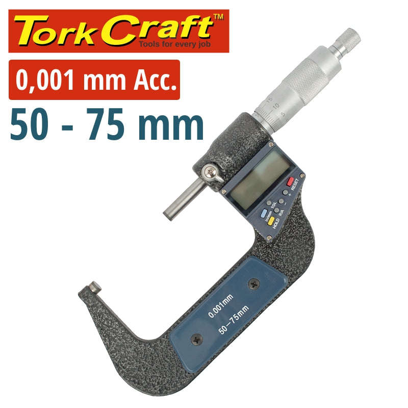 Tork Craft Micrometer 50-75Mm Digital - DEFAULT TITLE