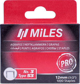 Miles Galv Staples 22G Jt21 12Mm X 1000Pcs Miles No3 - DEFAULT TITLE