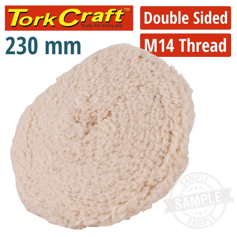 Tork Craft Double Sided Wool Buff 9' 230Mm With M14 Thread