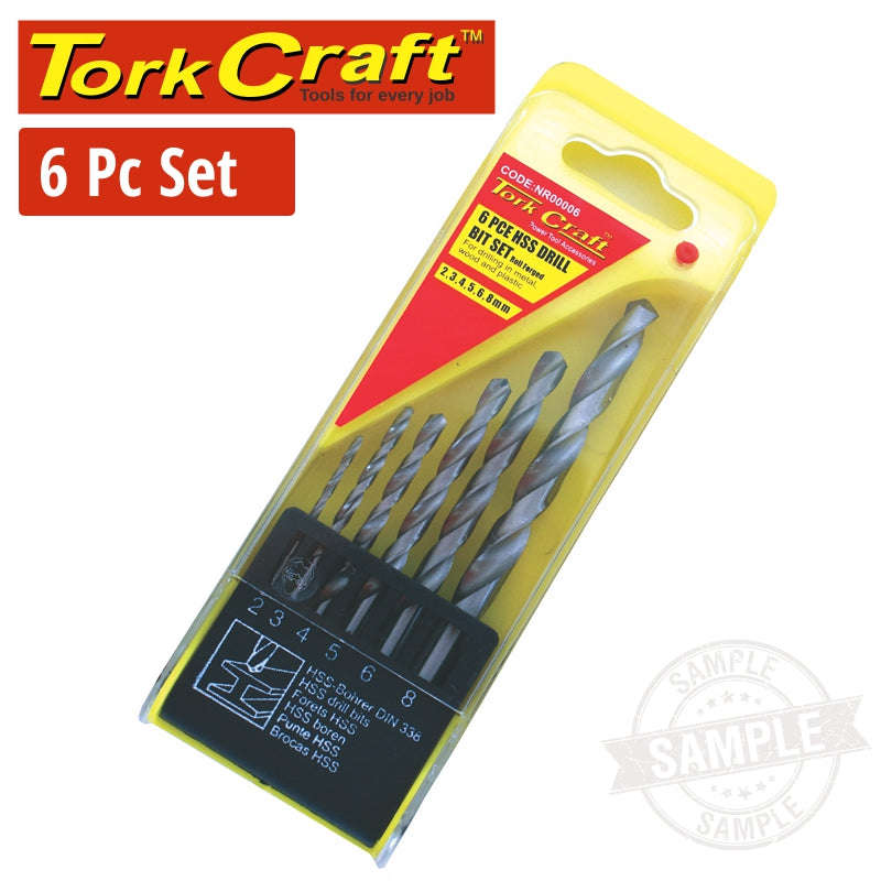 Special - Tork Craft Drill Bit Set 6Pc Hss Roll Forged 2-8Mm - DEFAULT TITLE