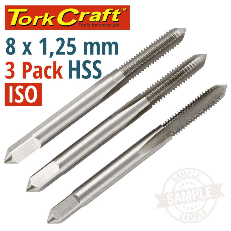 Tork Craft Taps Hss 8X1.25Mm Iso 3/Pack - DEFAULT TITLE