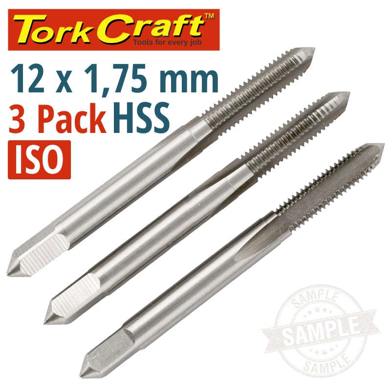 Tork Craft Taps Hss 12X1.75Mm Iso 3/Pack - DEFAULT TITLE