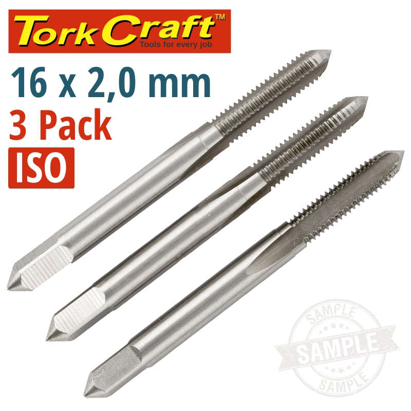 Tork Craft Taps Hss 16X2.00Mm Iso 3/Pack - DEFAULT TITLE