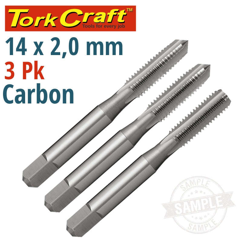 Tork Craft Taps Carb.Steel 14X2.00Mm 3/Pk - DEFAULT TITLE