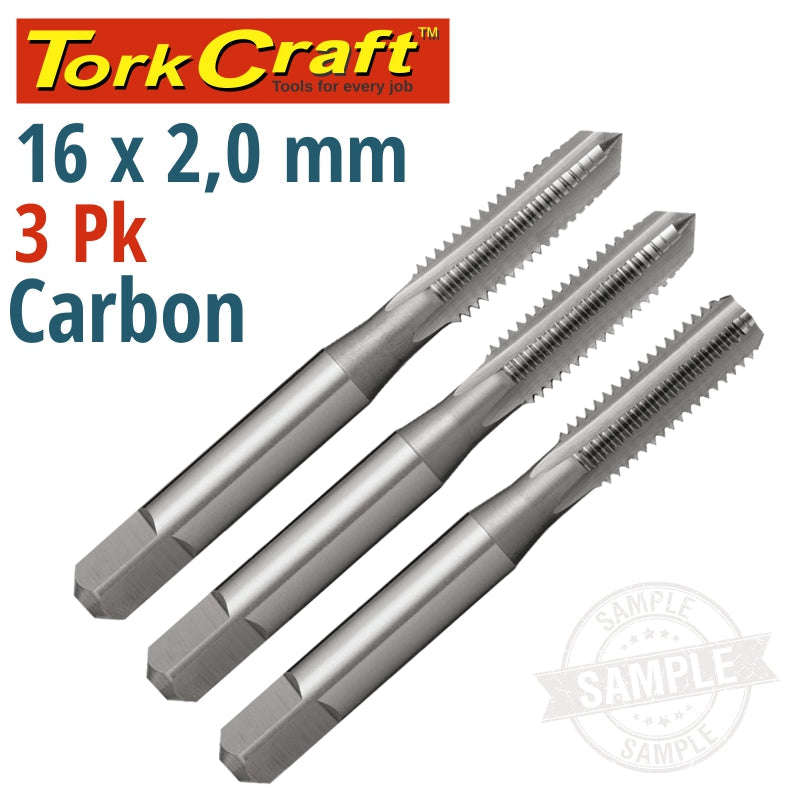 Tork Craft Taps Carb.Steel 16X2.00Mm 3/Pk - DEFAULT TITLE