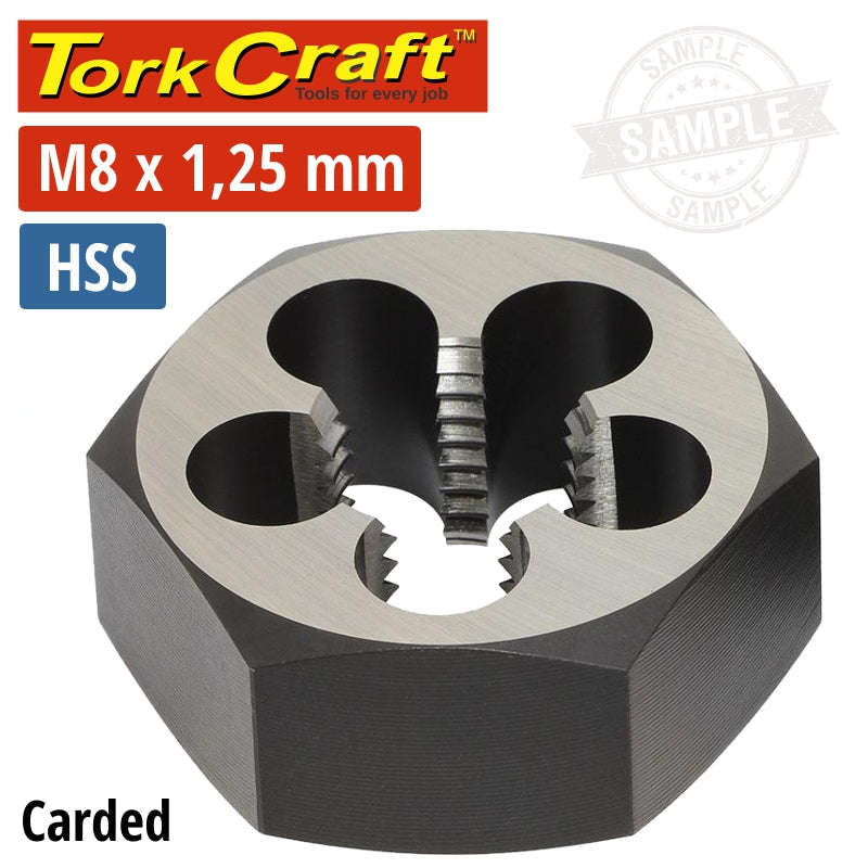 Tork Craft Die Hss Hex 8X1.25Mm 1'Carded - DEFAULT TITLE