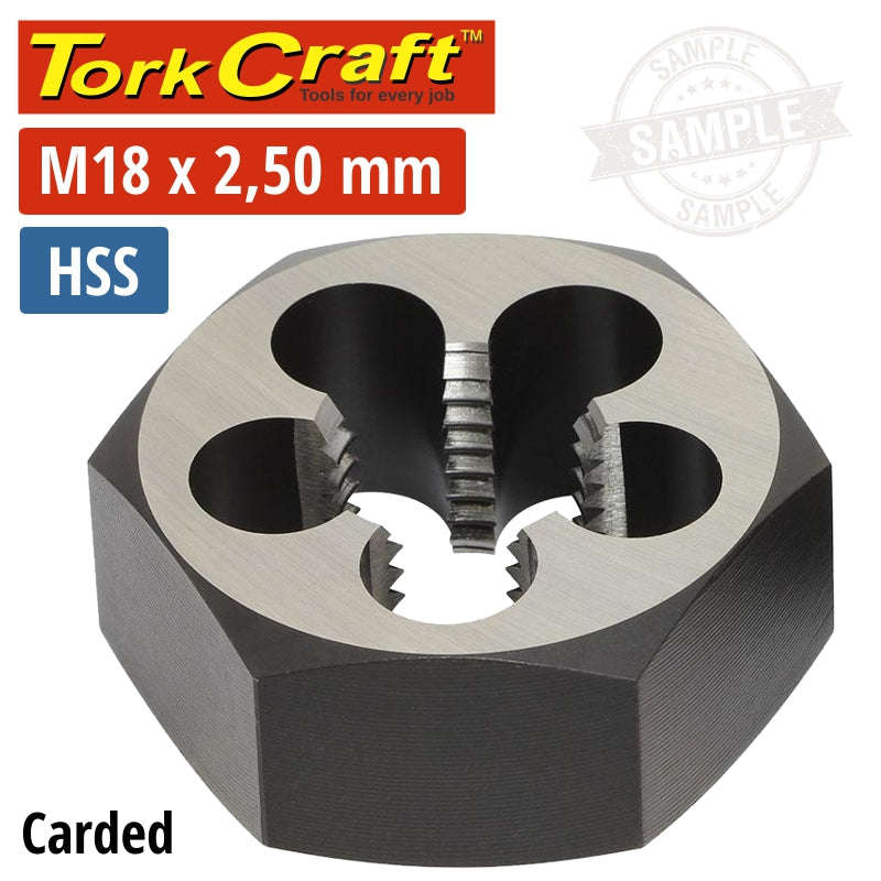 Tork Craft Die Hss Hex 18Mm 1/Card - DEFAULT TITLE