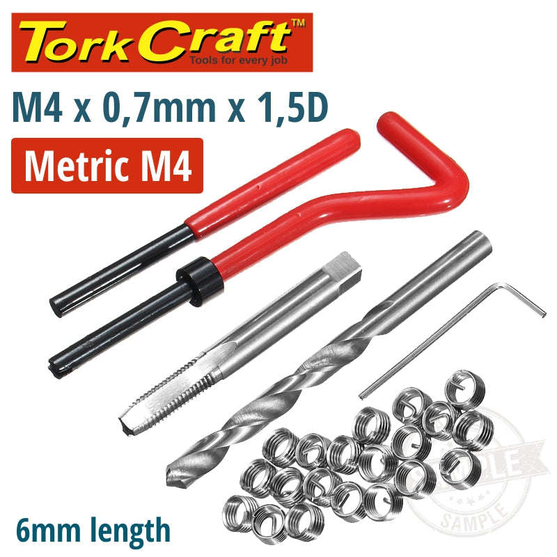 Tork Craft Thread Repair Kit 29Pc M4 X 0.7 X 1.5D Internal Thread Carded - DEFAULT TITLE