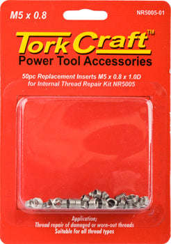 Tork Craft Thread Repair Kit M5 X 0.8 X 1.0D Repl. Inserts For Nr5005 - DEFAULT TITLE