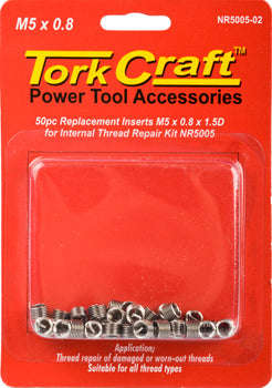 Tork Craft Thread Repair Kit M5 X 0.8 X 1.5D Repl. Inserts For Nr5005 - DEFAULT TITLE