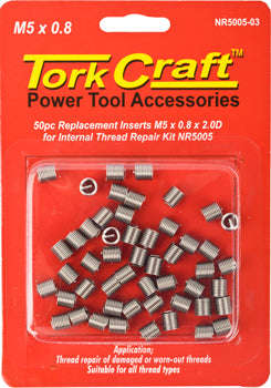Tork Craft Thread Repair Kit M5 X 0.8 X 2.0D Repl. Inserts For Nr5005 - DEFAULT TITLE