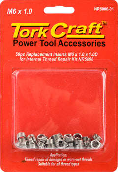 Tork Craft Thread Repair Kit M6 X 1.0 X 1.0D Repl. Inserts For Nr5006 - DEFAULT TITLE