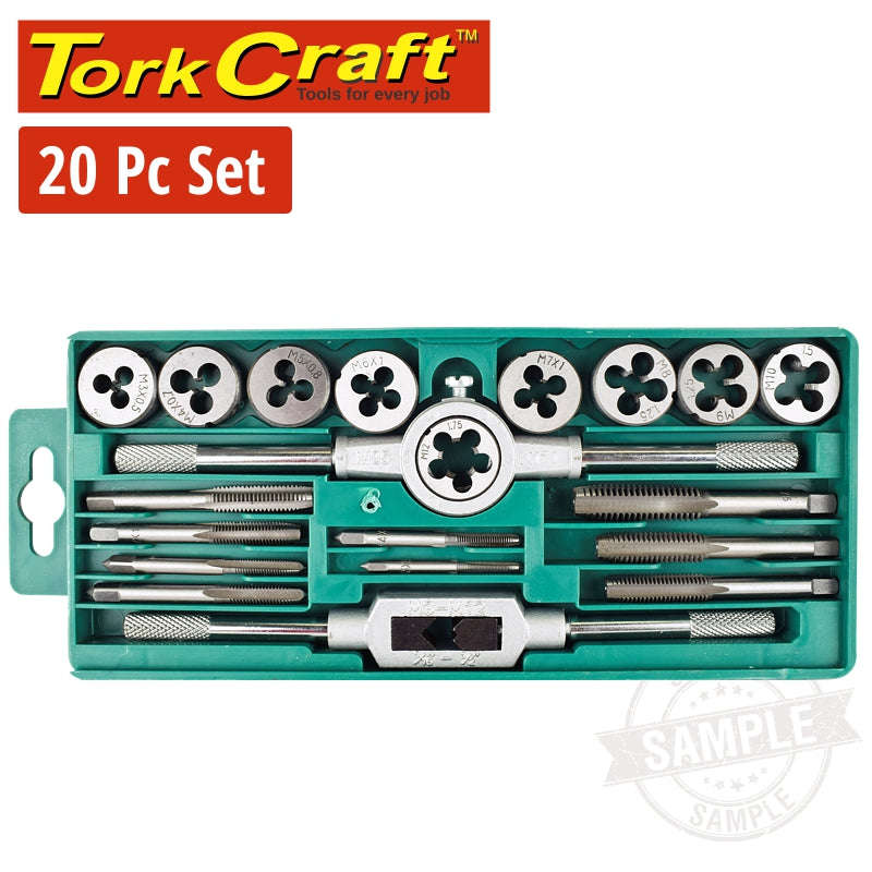 Tork Craft Tap & Die Set 20Pce In Plastic Case - DEFAULT TITLE