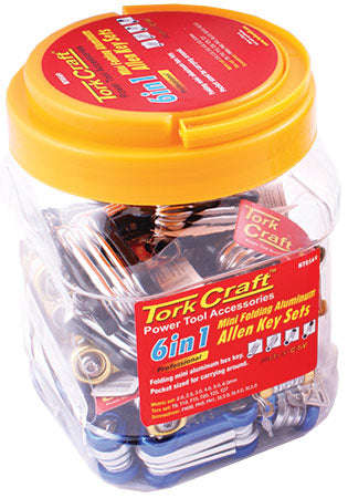 Tork Craft Aluminium Mini Folding Key Sets X30 Per Jar Hex. Torx. Ph & Pz - DEFAULT TITLE