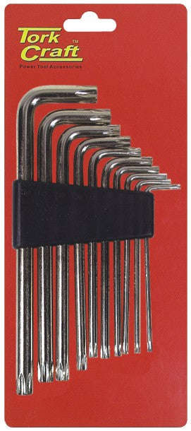 Tork Craft Torx Key Set 10Pc T9-T50  Cr-V Carded - DEFAULT TITLE