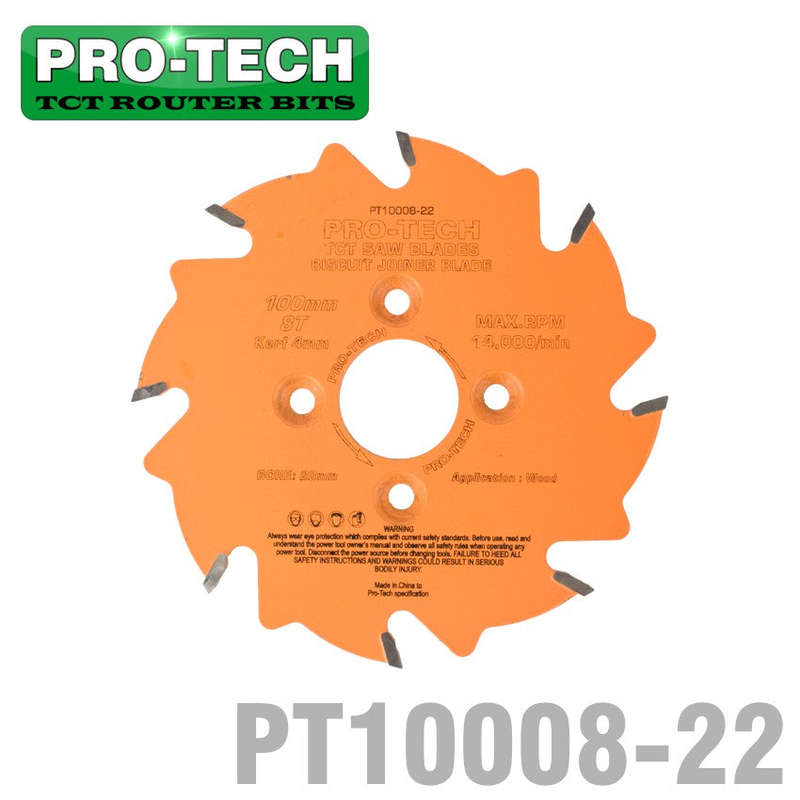 Pro-Tec Saw Blade Tct 100X3.96X22X8T Biscuit Joiner  Wood Prof. Pro-Tech - DEFAULT TITLE