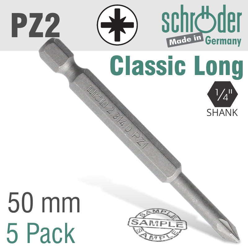 Pozi No.2 X 50Mm Classic Power Bit 5Cd - DEFAULT TITLE