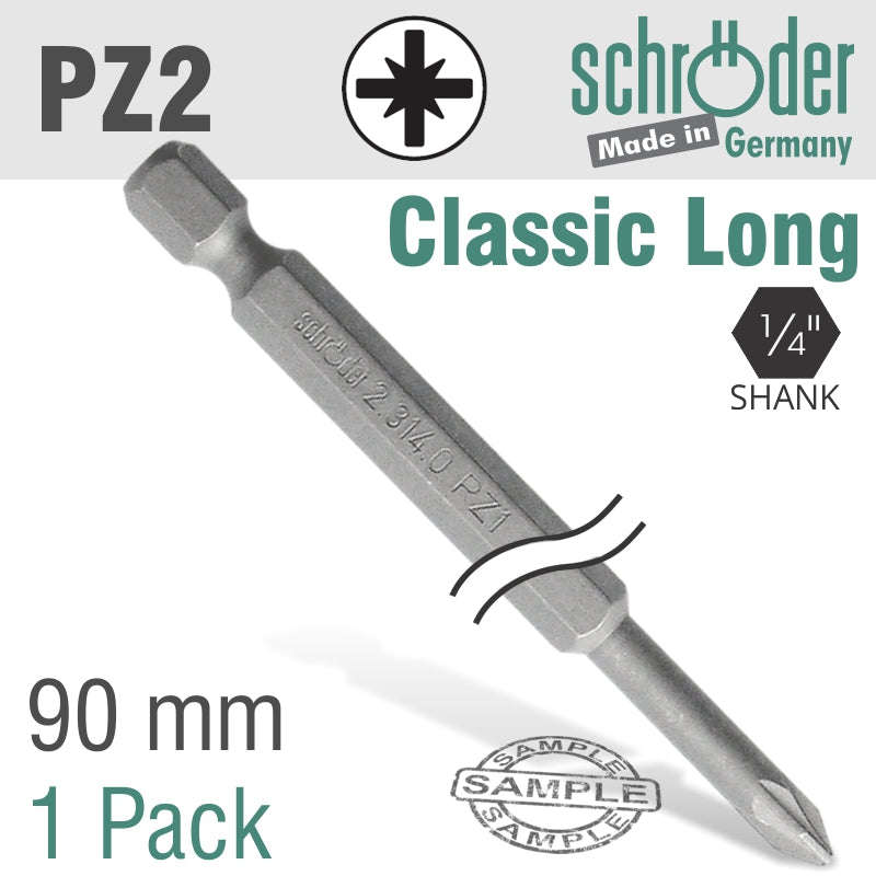 Pozi.No.2 90Mm Power Bit 1Pack - DEFAULT TITLE