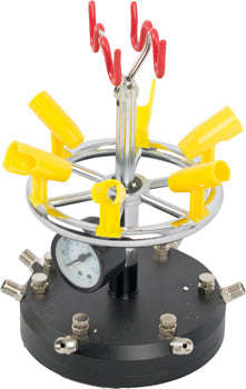 Aircraft Air Brush Stand (6) 6 Ports & Pressure Gauge -