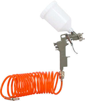 Aircraft Gravity Feed Spray Gun 1.5Mm Nozzle With 5M Spiral Hose - DEFAULT TITLE