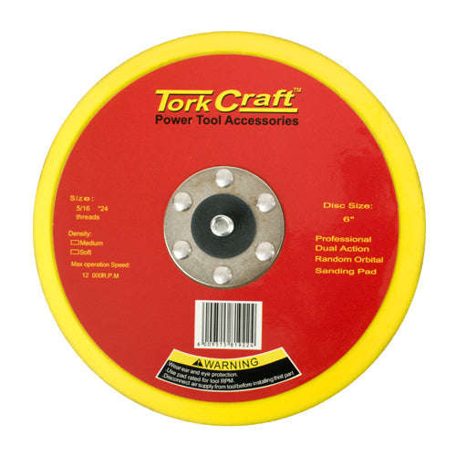 Tork Craft Da Sander Pad Psa 5 16 - 24Unf Med Soft 150Mm 6' - DEFAULT TITLE