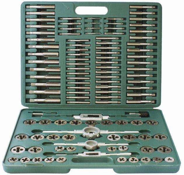 Tork Craft Tap & Die Set 110 Pce - Carbon Steel 2 - 18Mm Blow Mould Case - DEFAULT TITLE