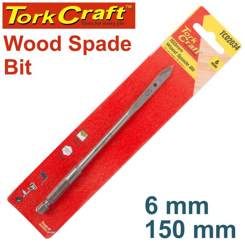 Tork Craft Spade Bit 6Mm 150Mm - DEFAULT TITLE