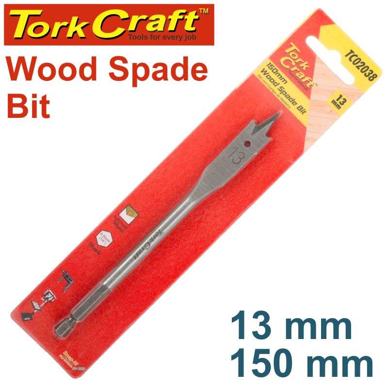 Tork Craft Spade Bit 13Mm 150Mm - DEFAULT TITLE
