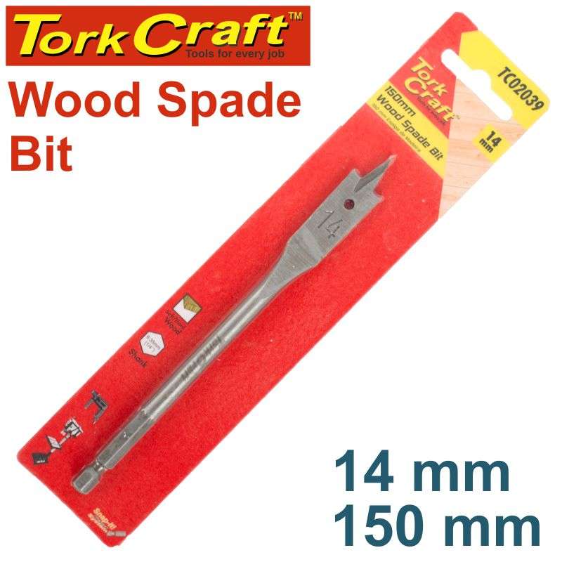 Tork Craft Spade Bit 14Mm 150Mm - DEFAULT TITLE