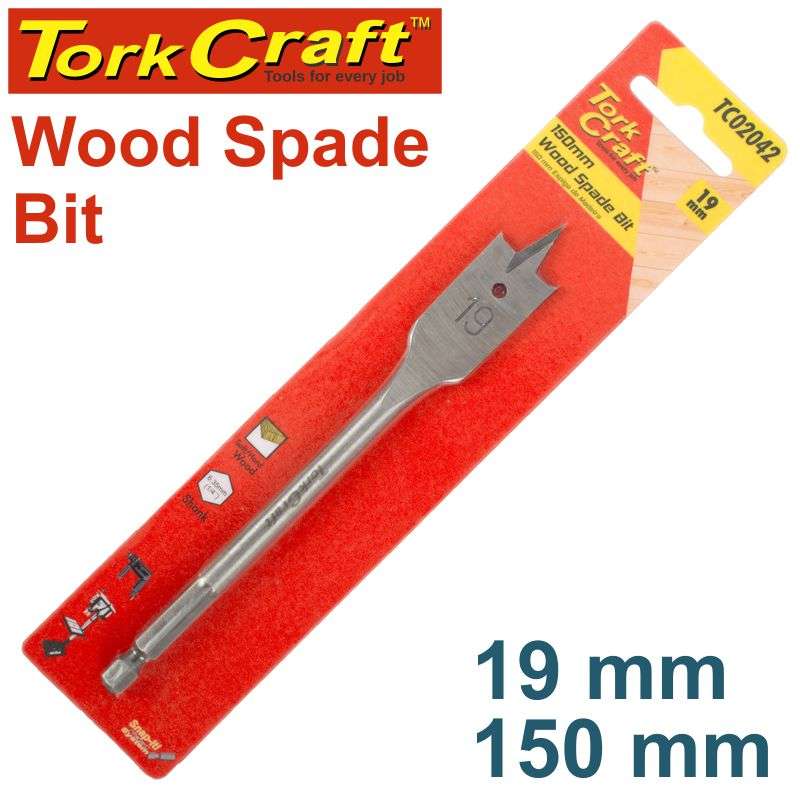 Tork Craft Spade Bit 19Mm 150Mm - DEFAULT TITLE