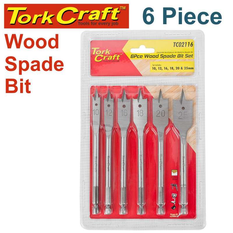 Special - Tork Craft Spade Bit Set 6Pce - DEFAULT TITLE