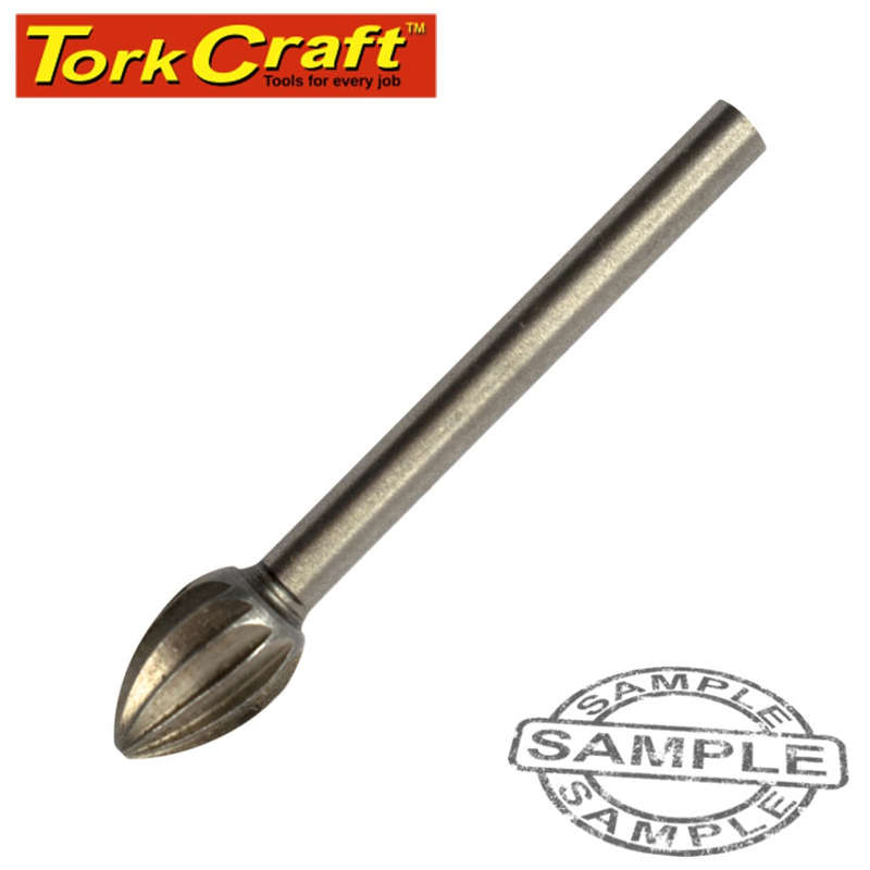 Tork Craft Mini H/Speed Cutter 6.4Mm Flame 3.2Mm Shank - DEFAULT TITLE