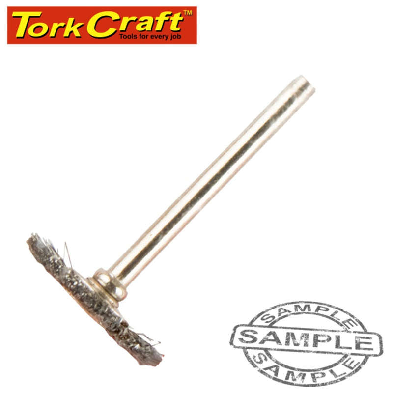 Tork Craft Mini Carbon Steel Brush 19.1Mm Wheel 3.2Mm Shank -