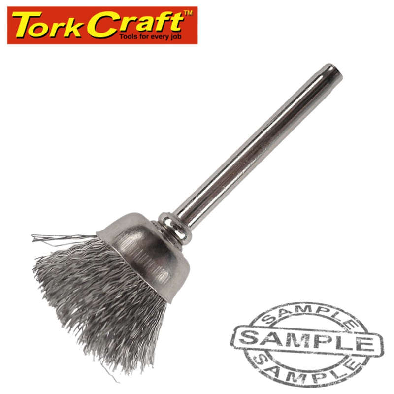 Tork Craft Mini Carbon Steel Brush 12.7Mm Cup 3.2Mm Shank -