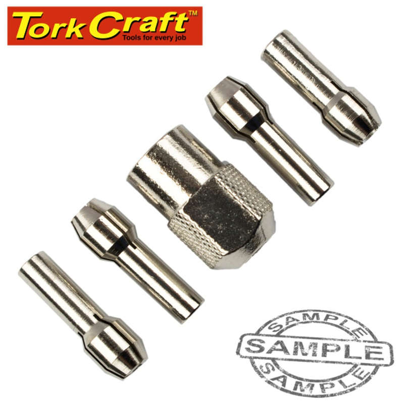 Tork Craft Mini Quick Change Collet Kit 0.8/1.6/2.4/3.2Mm -